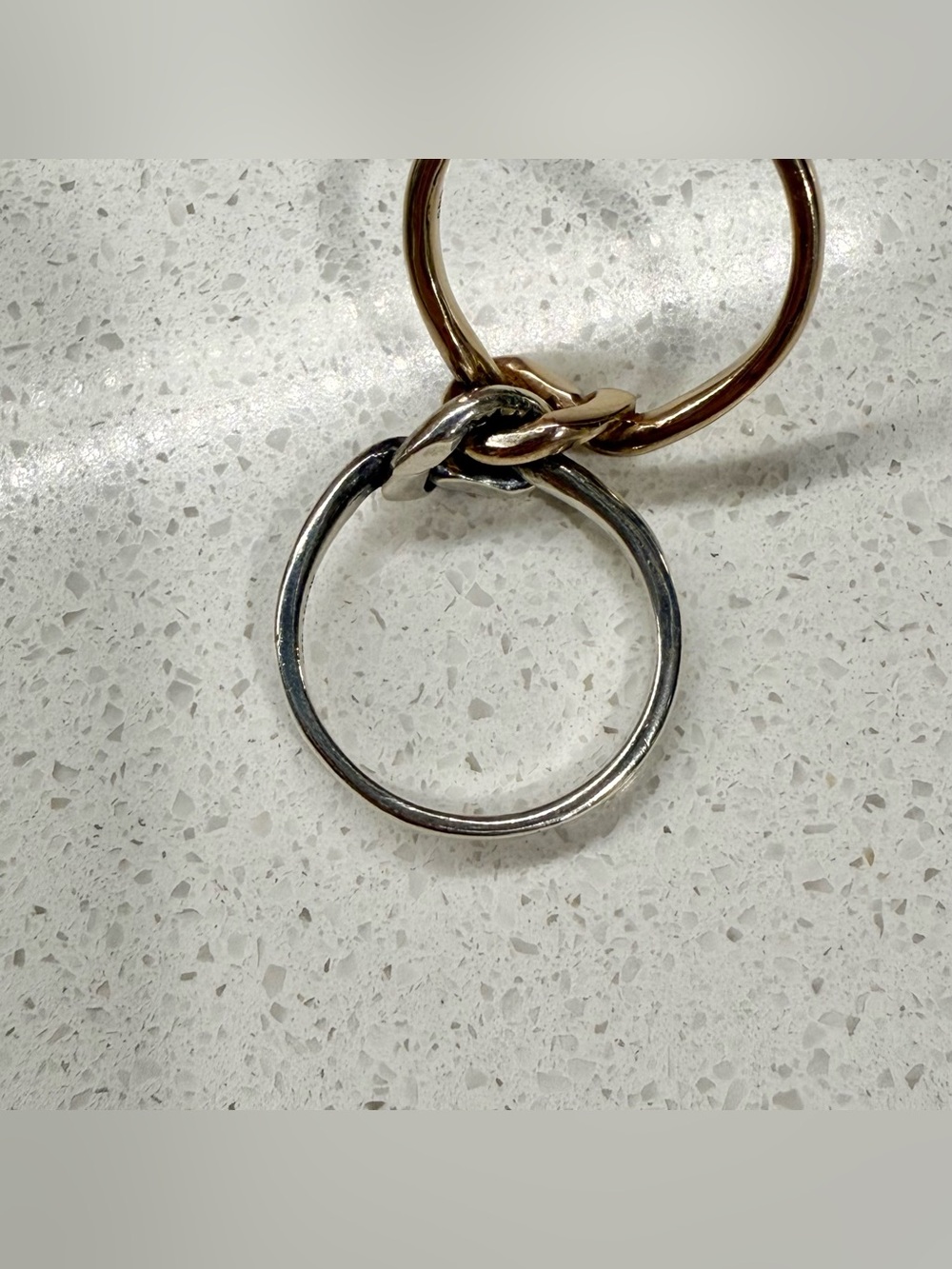 James Avery Original Lovers' Knot Ring 14K Yellow Gold Sterling Silver size 7.5 - Picture 15 of 16